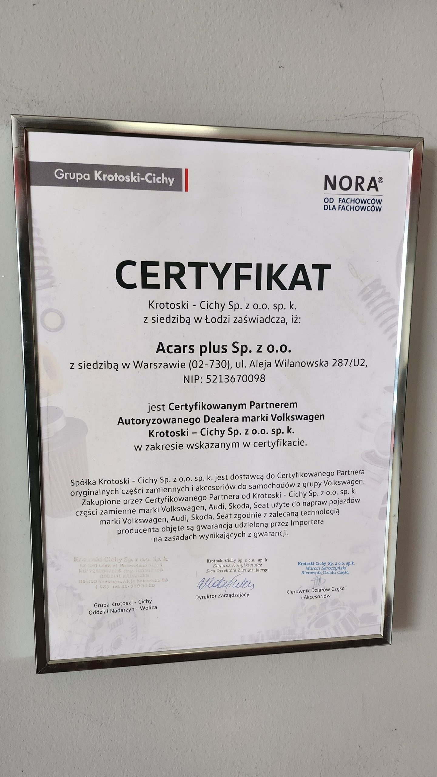 Cetyfikat